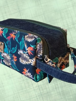 Necessaire abertura total - verde