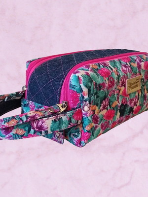 Necessaire abertura total - pink
