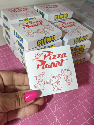 Caixinha pizza planet toy story personalizada