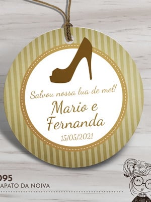 Tag redonda sapato da noiva - 00095