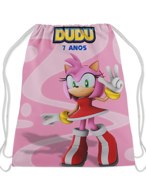 Mochilinha saquinho surpresa amy rose sonic