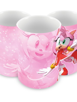 Caneca polímero amy rose personalizada