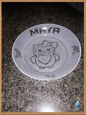 Prato de vidro para sopa (infantil) jateado