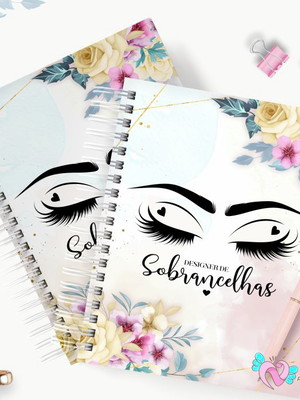 Agendamento de design de sobrancelhas personalizado com nome