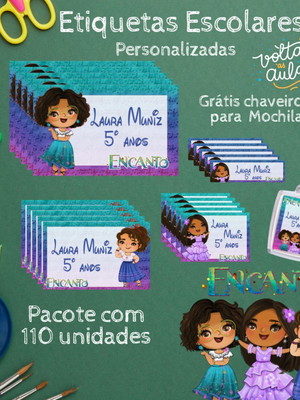 Etiquetas escolares personalizadas encanto