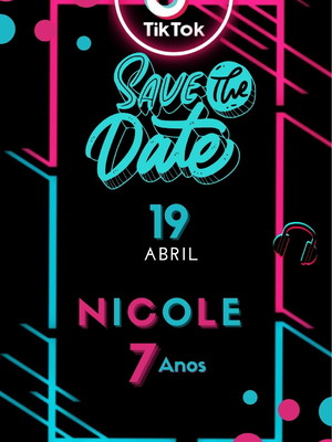 Convite digital save the date tik tok