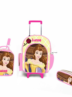 Kit de mochila escolar personalizado bela