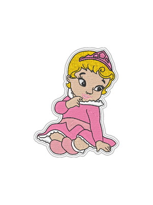 Patch bordado princesa aurora bela adormecida baby