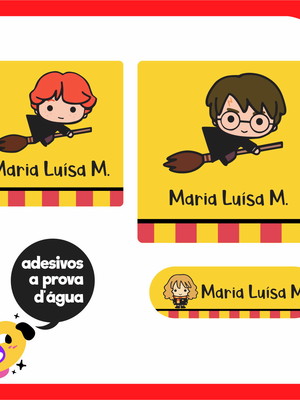 Etiquetas escolares harry potter - 60 unid