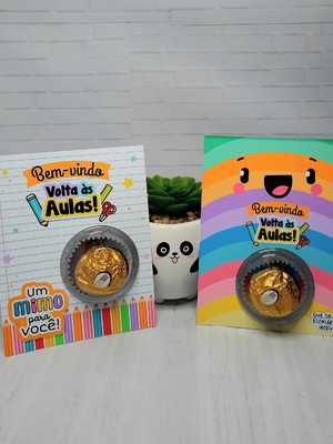 Card com ferrero rocher- volta as aulas