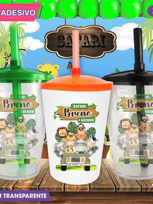 Copo twister personalizado safari mod. 2 - 300 ml