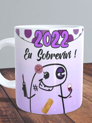 Caneca flork sincero 2022 eu sobrevivi