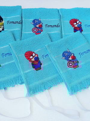 Toalhinha escolar com elástico c/6 unid. personalizada