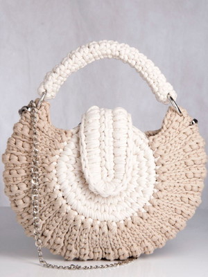 Bolsa em crochê com 2 alças