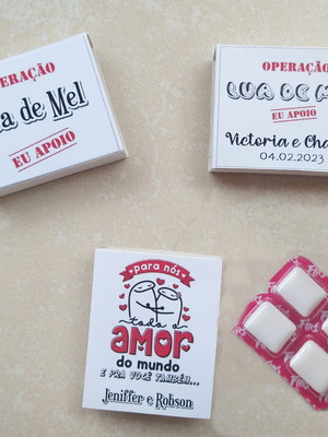 Chiclete personalizado operação lua de mel