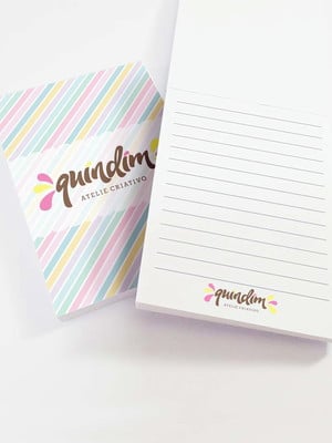 Mini bloquinho de anotações com cola personalizado