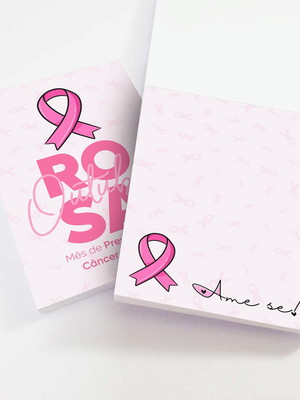 Bloquinho de anotações a6 com cola personalizado