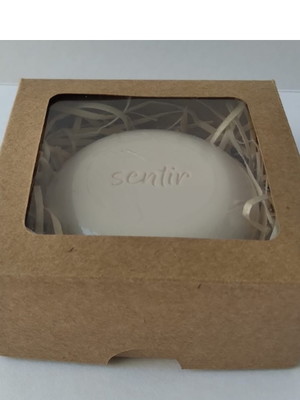 Caixa para sabonete kraft com visor