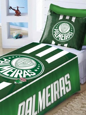 Jogo de cama lençol + fronha time palmeira