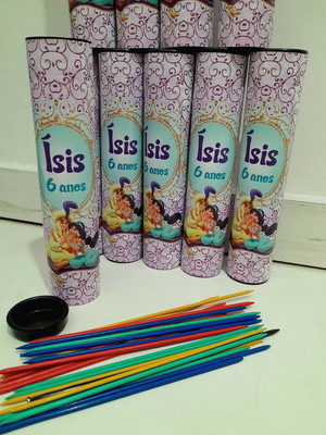 Lembrancinha personalizada jogo de varetas jasmyne