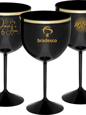 Kit 50 taça gin 580ml com borda personalizada