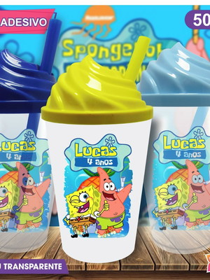 Copo chantilly personalizado bob esponja mod. 2 - 500 ml