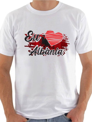 Camisa eu amo a albânia