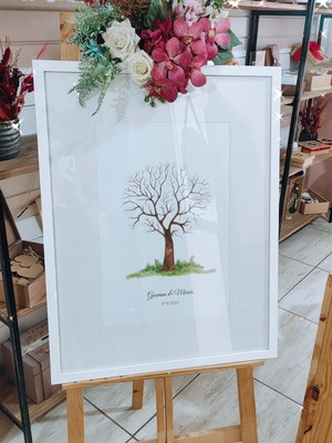Quadro de assinatura com foto