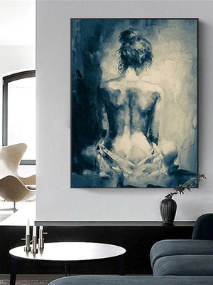 Quadro mulher costas contemporâneo
