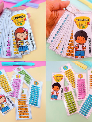 Chaveiro tabuada divertida personalizada - 1 operação