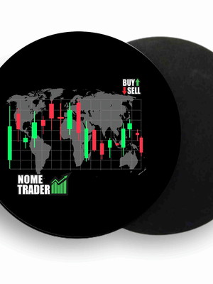 Porta copo trader com nome latex