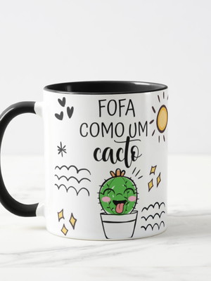 Caneca divertida presente amiga fofa como um cacto