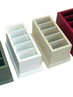 Porta controle remoto de mesa com 5 divisões cores diversas