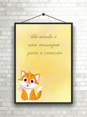 Arte digital para quadro - gatinho