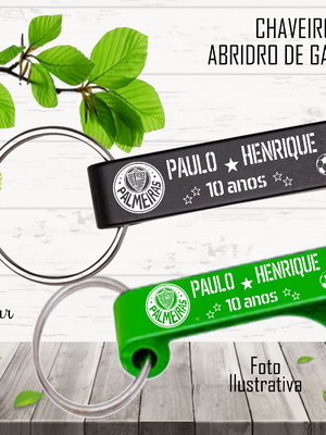 50 chaveiro abridor de garrafa - time palmeira