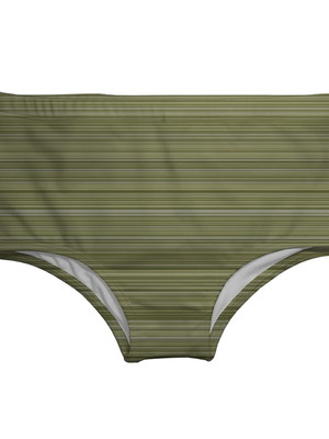 Sunga adulto ou infantil listras finas verde musgo