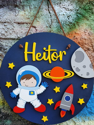 Porta maternidade astronauta