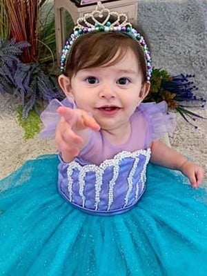 Faixa para bebe princesa sereia