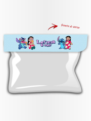 Lapela com saquinho lilo & stitch