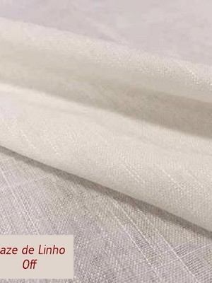 Cortinas para trilho em gaze de linho sob medida