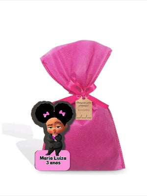 Imã de geladeira poderosa chefinha afro com saquinho + tag