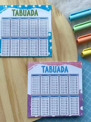 Tabuada personalizada volta as aulas