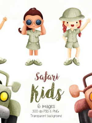 Kit digital safari meninas (stll)