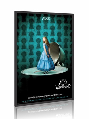 Quadro pôster filme alice no país das maravilhas m4 60x90s