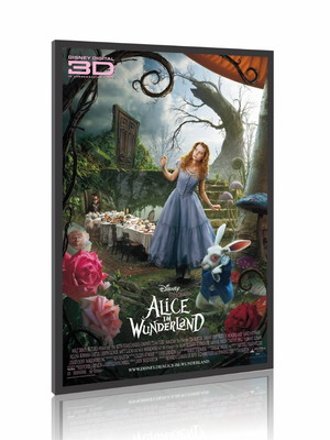 Quadro pôster filme alice no país das maravilhas m5 60x90s