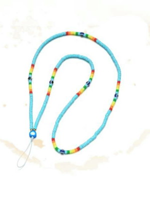 Phone strap para telefone móvel de polímero longo azul 40cm