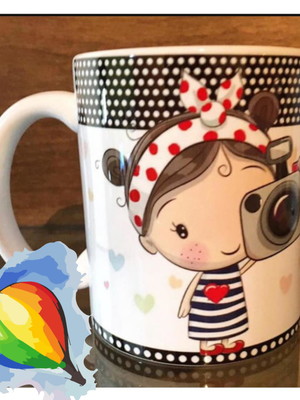 Caneca porcelana personalizada fotógrafa