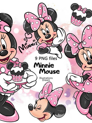 Kit digital minnie rosa 1608