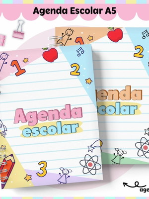 Agenda escolar 2023 datada e permanente arquivo digital