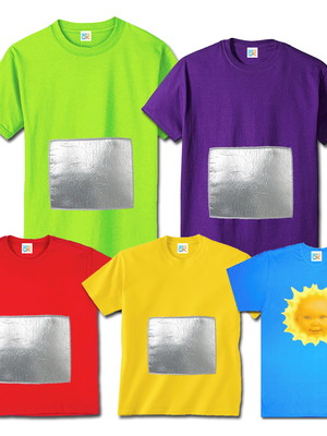 Kit camisetas teletubbies com 5